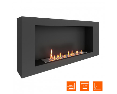 Биокамин SteelHeat WALL LONG 1200 черный Биокамин SteelHeat WALL LONG 1200 черный
