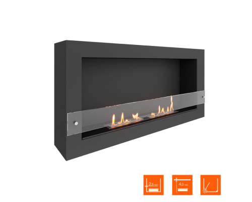 Биокамин SteelHeat WALL ONE 1100 LITE черный Биокамин SteelHeat WALL ONE 1100 LITE черный