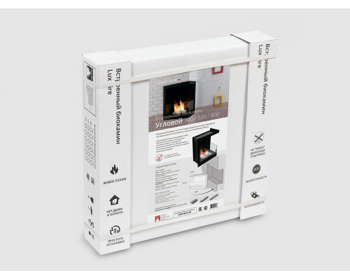 Встроенный биокамин Lux Fire Угловой 490 S (правый угол)