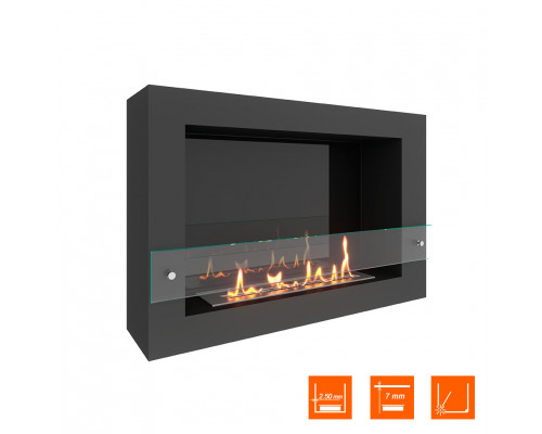 Биокамин SteelHeat WALL ONE 800 черный Биокамин SteelHeat WALL ONE 800 черный