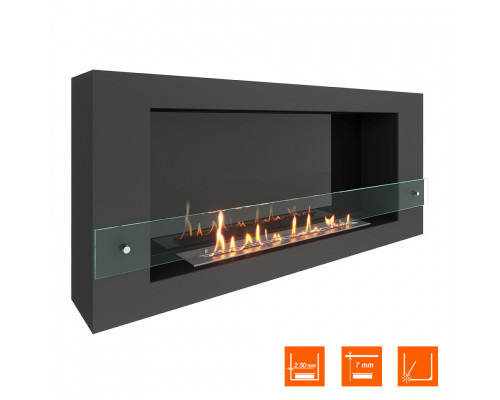 Биокамин SteelHeat WALL LONG 1200 черный Биокамин SteelHeat WALL LONG 1200 черный