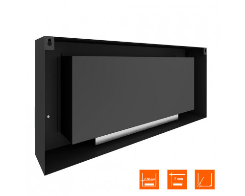 Биокамин SteelHeat WALL LONG 1200 черный Биокамин SteelHeat WALL LONG 1200 черный