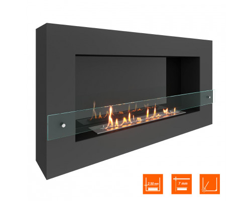 Биокамин SteelHeat WALL GRAND 1200 черный Биокамин SteelHeat WALL GRAND 1200 черный