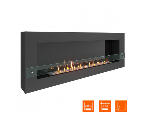 Биокамин SteelHeat WALL GRAND 1800 черный Биокамин SteelHeat WALL GRAND 1800 черный
